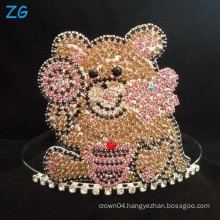 Cute Teddy Bear Crown, Custom Made Tiara For Girls